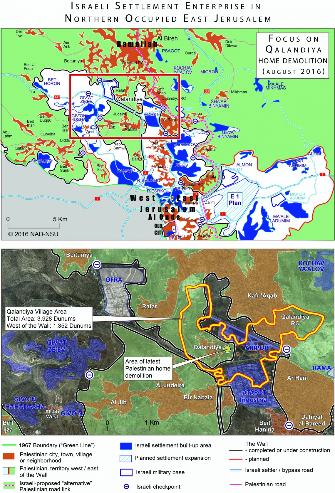 Settlement Expansion and Home Demolitions in the Village of Qalandiya